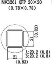 Quick NK3261 HotAir Nozzle QFP 20 x 20 (0.78 x 0.78)