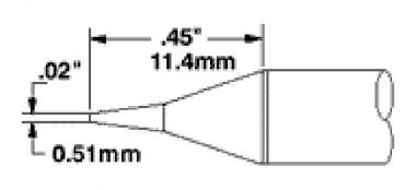 Metcal Solder Tip Conical Sharp 0.02'' (0.51mm)