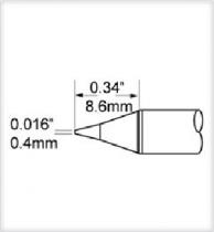 Metcal Solder Tip, Conical, 1mm, 30 Deg, 0.4mm x 8.6mm