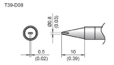 SOLDERING TIP/SHAPE-0.8D For FX971 / FX972