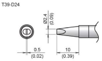 SOLDERING TIP/SHAPE-2.4D For FX971 / FX972