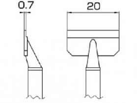 Hakko Tweezer Tips For FM2022 Handpiece  20L