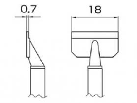 Hakko Tweezer Tips For FM2022 Handpiece 18L