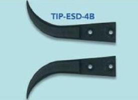 Sipel Tweezers Quick Change (TIP ONLY), Black Esd Safe, Curved, Fine Tip, 0.6mm,
