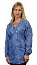 Traditional V Neck, OFX-100, Blue Hip-Length Jacket, Large