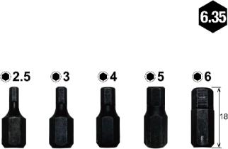 Vessel TD-BS22 5-pc. Bit Set