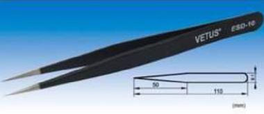 Vetus TS-10 Tweezers, ESD, Standard Presion