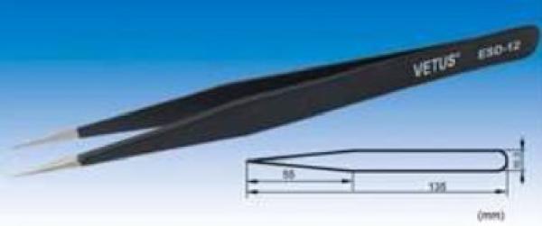 Vetus TS-12 Tweezers, ESD,  Extra Strength  Precision
