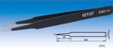 Vetus TS-13 Tweezers, ESD,  Rounded Precision