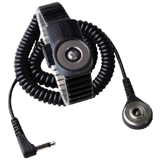 Desco Wrist Strap MagSnap, Dual, Metal, 1.8m, 360Deg, Med