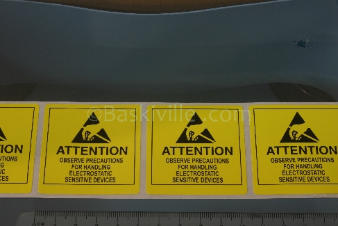 Attention Labels Yellow 51mm x 51mm (2