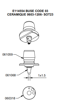 Europlacer Nozzle New Style Ceramic #3