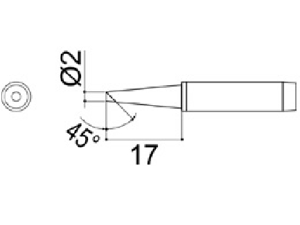 Hakko 900M Series Solder Tip, Shape 2BC(Z)