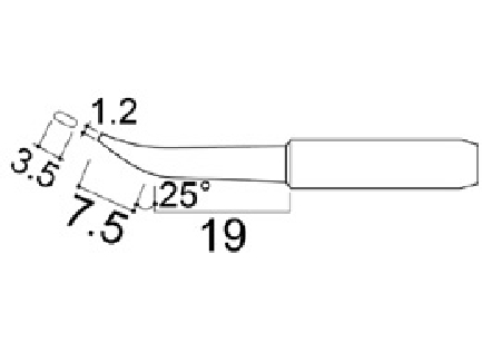 Hakko 900M Series Solder Tip, Shape H
