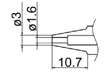 Hakko Desoldering Nozzle 1.6mm For FM-2024