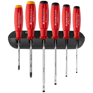 PB SWISS 6 PIECE SCREWDRIVER SET WALL MOUNT