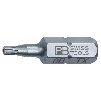 PB SWISS TORX T8 SEC 1/4 HEX BIT 25MM