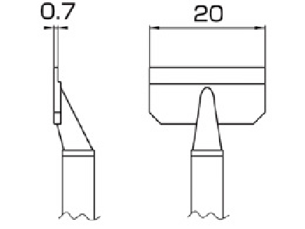 Hakko Tweezer Tips For FM2022 Handpiece  20L